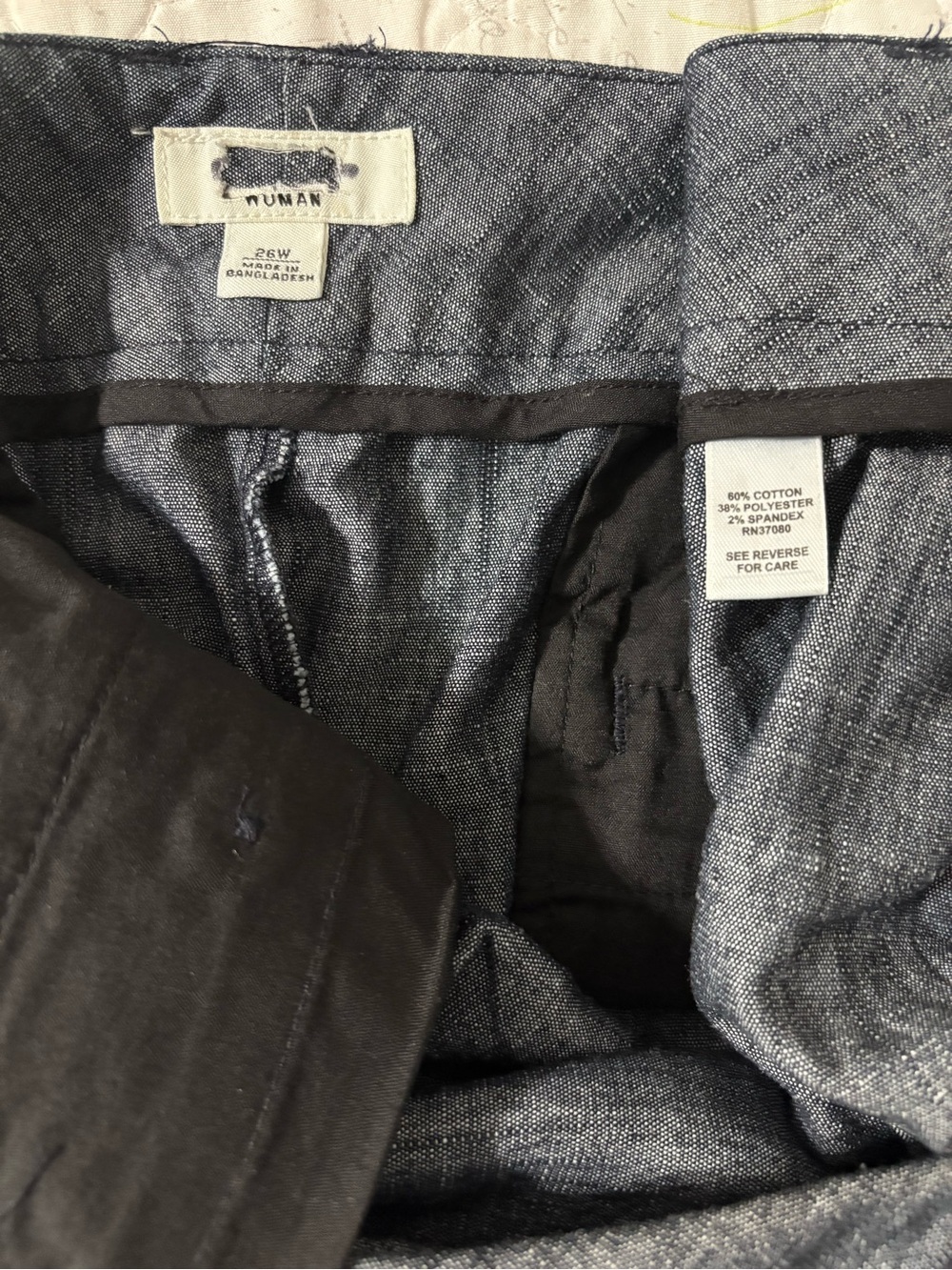 J.Crew Chambray-Look Pants - Blue